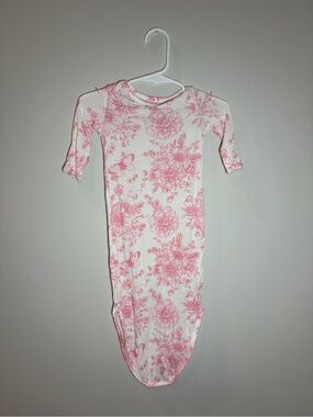 Ruffle Butts White and Pink Floral Long Sleeve Matching Set